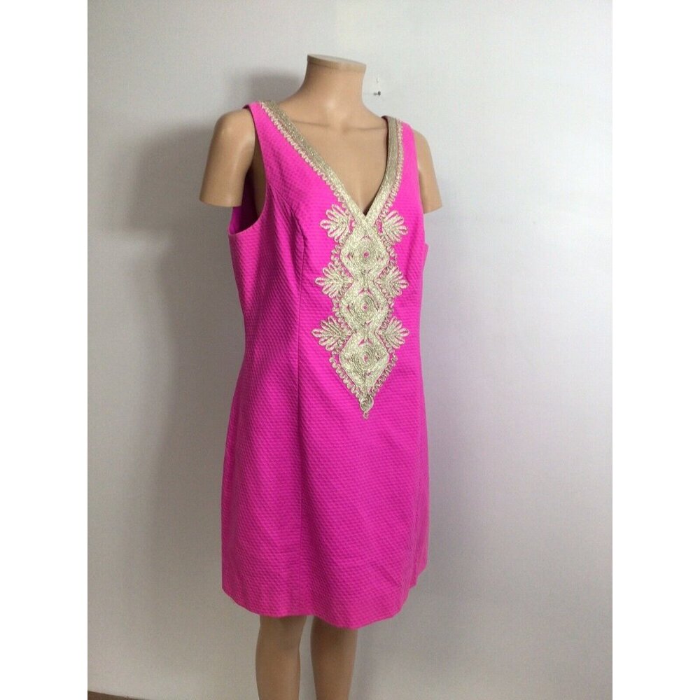 Lilly Pulitzer Pink Dress with Gold Accents - Picture 3 of 9